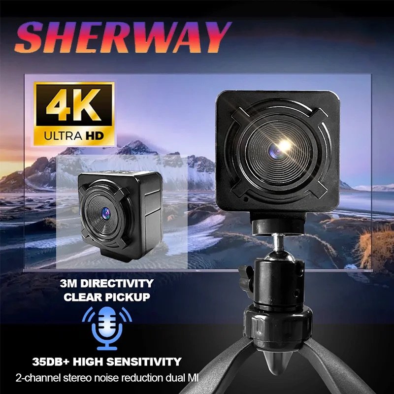 4K AI Webcam with Auto-Framing