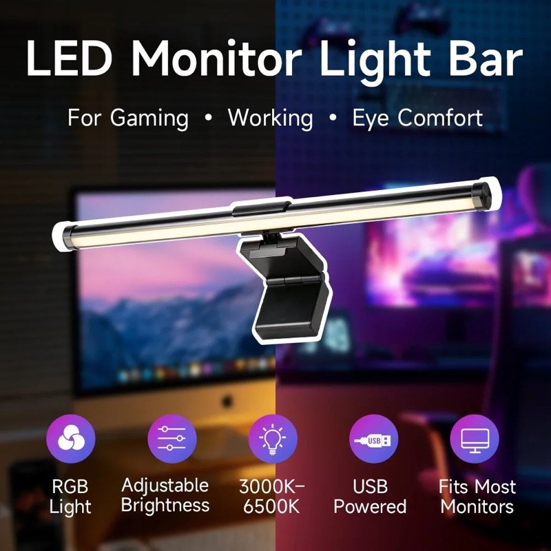 Monitor Light Bar with Touch Control