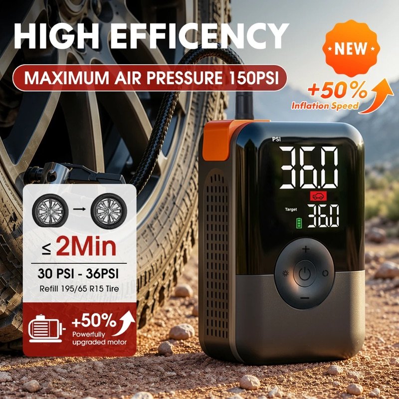 Cordless Tire Inflator 150PSI
